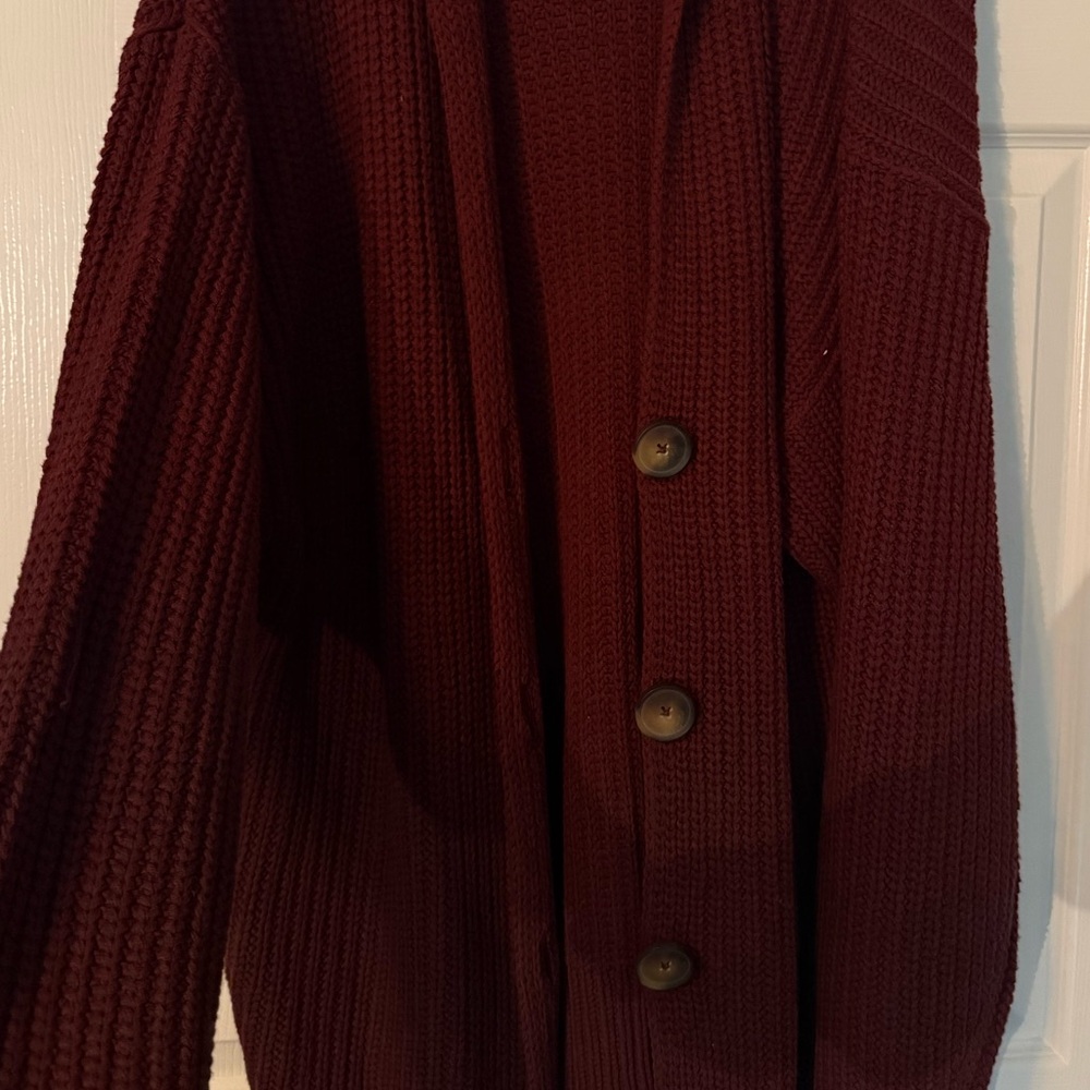 Free People Swim Too Deep Cardigan size XL New with Tags Cinnamon Brown - Picture 8 of 14